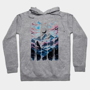 Japanese Moon Mountain Hoodie